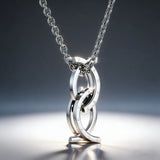Deformable Kissing Fish Stainless Steel Jewelry | Ring & Necklace 2-in-1 Set