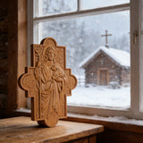 God's Shepherd religious gift Wooden carved chrirstian wall art