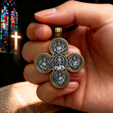 Baroque Style Crucifix Pendant with Jesus and the Four Archangels – A Symbol of Faith and Divine Protection
