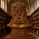 Boxwood Jesus Crown with Thorns Half-Length Desktop Ornament