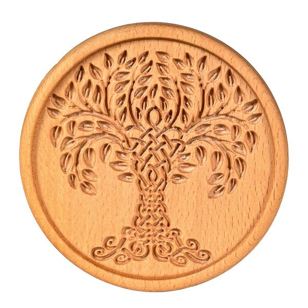 Bgcopper Wooden Tree of Life Celtic Cross Coasters