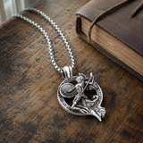 Athena Greek Goddess Pendant Necklace, Vintage Pure Tin Men’s Necklace