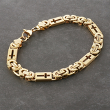 Minimalist Hollow Cross Interlocking Link Stainless Steel Bracelet