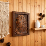 ✝️ Hand-Carved Jesus Thorn Crown Wood Art: A Christian Symbol of Redemption & Grace