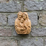 Hand-Carved Beech Wood Holy Family Figurine & Wall Hanging Ornament