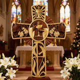 Eucharistic Chalice Wooden Cross: A Christian Symbol of the Last Supper & Redemption