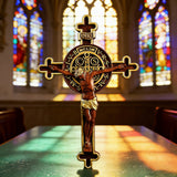 Dual Divine Cross: Christ’s Redemption & St. Benedict’s Protection