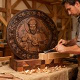 St. Francis of Assisi Patron Saint of Animals Religious Icon - Natural Wood Wall Decoration Hanging Souvenir