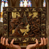 Nativity Scene Wooden Plaque – A Handcrafted Reminder of Christ's Birth 🕊️