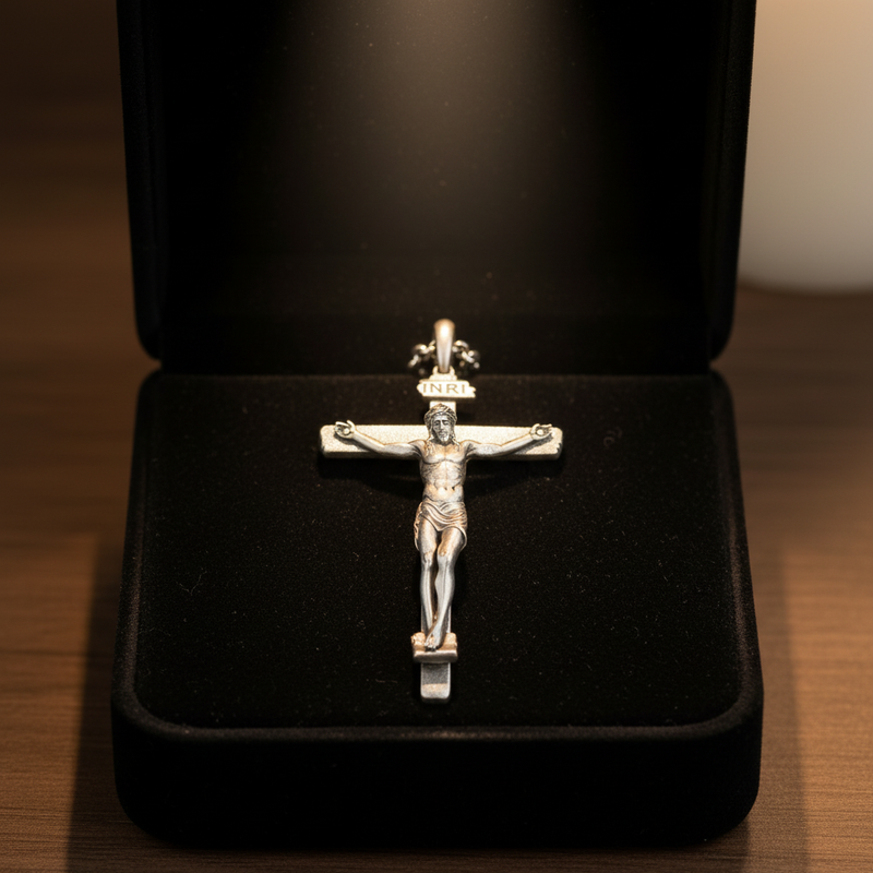 S925K Sandblasted Silver Jesus Crucifix Pendant – BGCOPPER