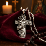 S925 Sterling Silver Jesus Crown of Thorns Cross Pendant – Christian Faith Necklace