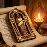 Sacred Heart of Jesus Arch Wooden Tabletop Decor