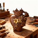 Holy Family Three Sacred Hearts Wooden Wall Decoration