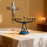 Holy 7-Branch Christian Menorah: Emblem of Divine Light and Devout Faith