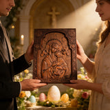 Unsere Liebe Frau von der immerwährenden Hilfe Holzschnitzerei Wanddekoration Geschenk