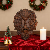 First Communion Christian Wood Carving - Sacrament of the Holy Eucharist Plaque