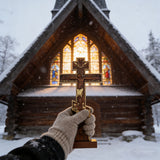 Orthodox Crucifixion Crucifix Wooden Tabletop Ornament