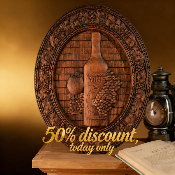 50% Off Today!Wooden Wine Wall Decoration