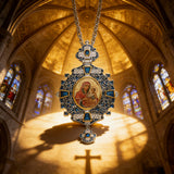 Vintage Our Lady & Child Icon Necklace