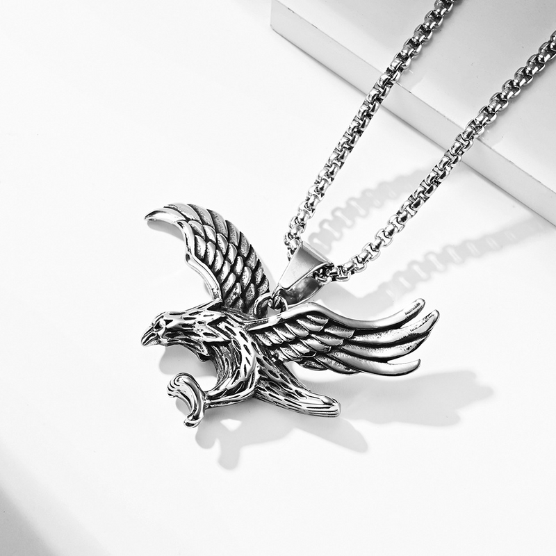 American Flag Bald Eagle Flag Necklace