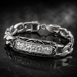 Hand-Hammered Textured Curb Chain Bracelet jewelry product image