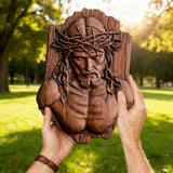 Bgcopper October Release | Beech Wood Sculpture of Jesus with Crown of Thorns — A Reminder of Love for Christmas