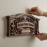 Bless Our Home Solid Wood Family Plaque