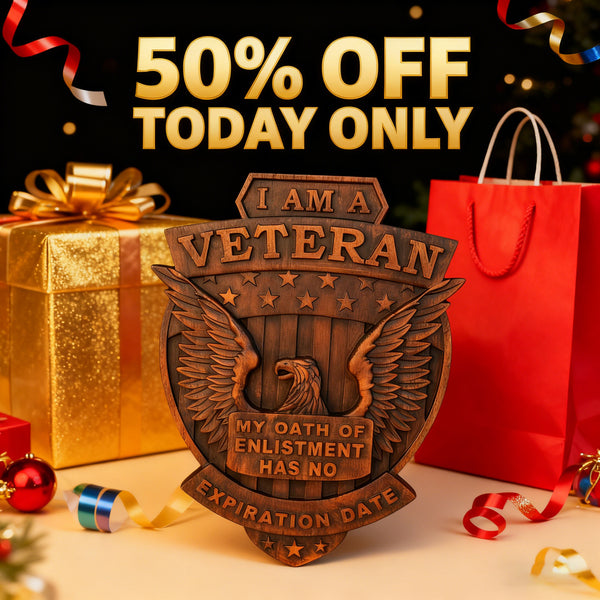 50% Off Today!'I'm a Veteran' Wooden Wall Decor - Best Veteran's Day Gifts