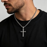 Men’s Twisted Rope Cross Necklace – Faith, Strength & Modern Devotion