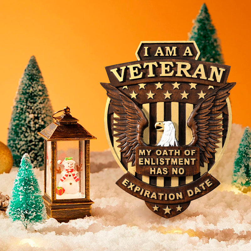 Ich bin ein Veteran Holz schnitzerei Wand dekoration-Bestes Geschenk zum Veteranen tag