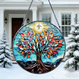 Tree of Life Stained Glass Suncatcher: Faith, Growth, and Light