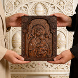 Unsere Liebe Frau von der immerwährenden Hilfe Holzschnitzerei Wanddekoration Geschenk