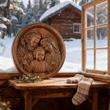 Holy Family Wooden Plaque: A Christian Symbol of Love, Faith, & Family