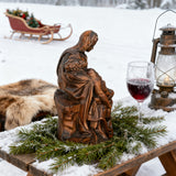 Michelangelo's Madonna and Child of Mercy Wooden Tabletop Arrangement