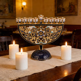 Hand-Painted Enamel Menorah (9-Branch Candelabra)