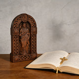 Sacred Heart of Jesus Arch Wooden Tabletop Decor