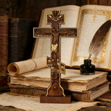 Orthodox Crucifixion Crucifix Wooden Tabletop Ornament