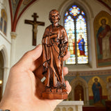 Joseph Wooden Round Carved Tabletop Ornament