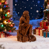 Boxwood "Crown of Thorns" Jesus Meditation Sculpture - Hand-carved Spiritual Art | A Concrete Reminder of His Divine Burden