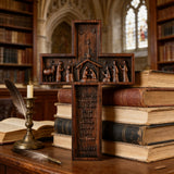 Nativity Scene Crucifix Wooden Wall Decoration