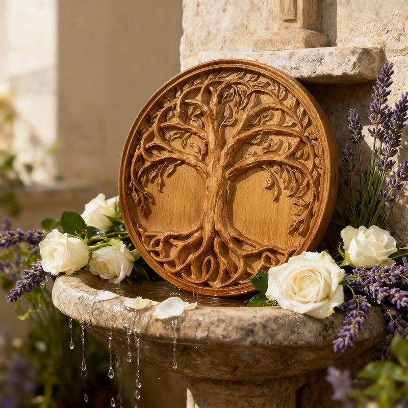 Tree of Life Wood Wall Art Decor Best Christmas Gift - With Free Stand