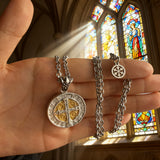 St. Benedict Home Blessing Titanium Steel Pendant