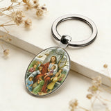 Jesus and the Children Oval Keychain: A Symbol of Love and Innocence