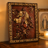 Assumption of Mary Hand-Carved Wood Wall Art: A Tribute to Heavenly Glory