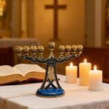 Holy 7-Branch Christian Menorah: Emblem of Divine Light and Devout Faith