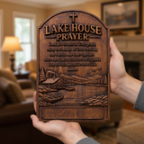 Lake House Prayer Wood Wall Plaque