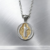 St. Benedict Home Blessing Titanium Steel Pendant