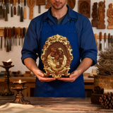 Bgcopper Holy family Nativity Wood Carving Gift Religious Family Wall Decor