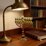 Jewish 9-Candle Menorah with Heart Details: Light, Heritage, and Warmth