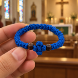 Adjustable Orthodox Prayer Rope Bracelet – Hand-Knotted Christian Prayer Cord with Wooden Beads